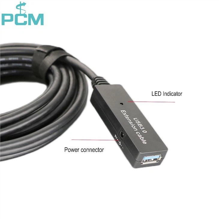 USB A male to  female cable with chip