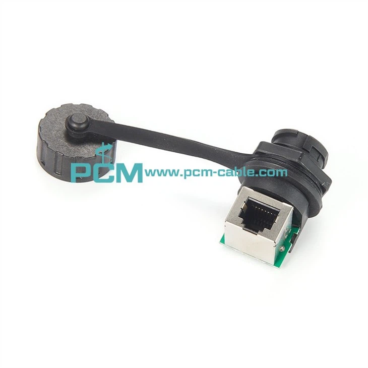 RJ12 6P6C waterproof connector 90 degree angle