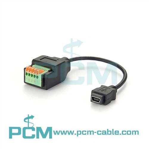 Mini USB ženski na opružni terminalni blok