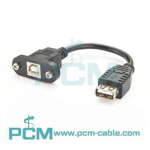 USB kabel za montažu na panel A ženski prema B ženski