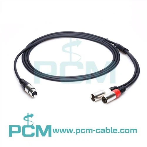 Y-lead 5 Pin XLR Female na Dual 3 Pin XLR Muški