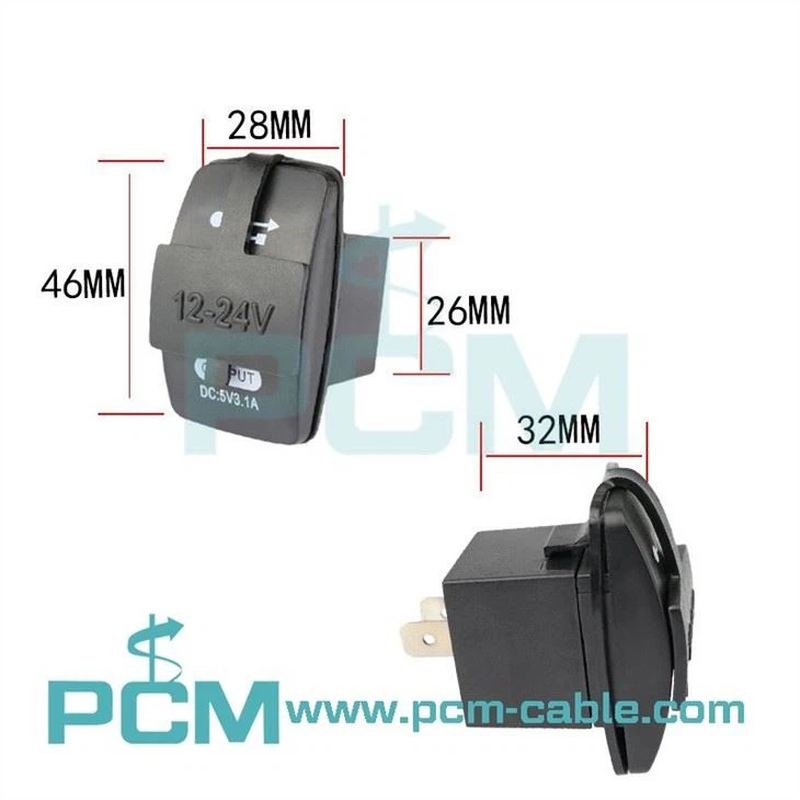 Universal Rocker Style Car USB Charger (8)