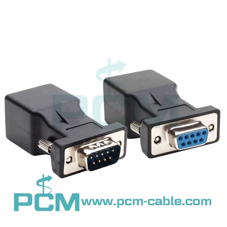 DB9 RS232 Female To RJ45 Female Adapter