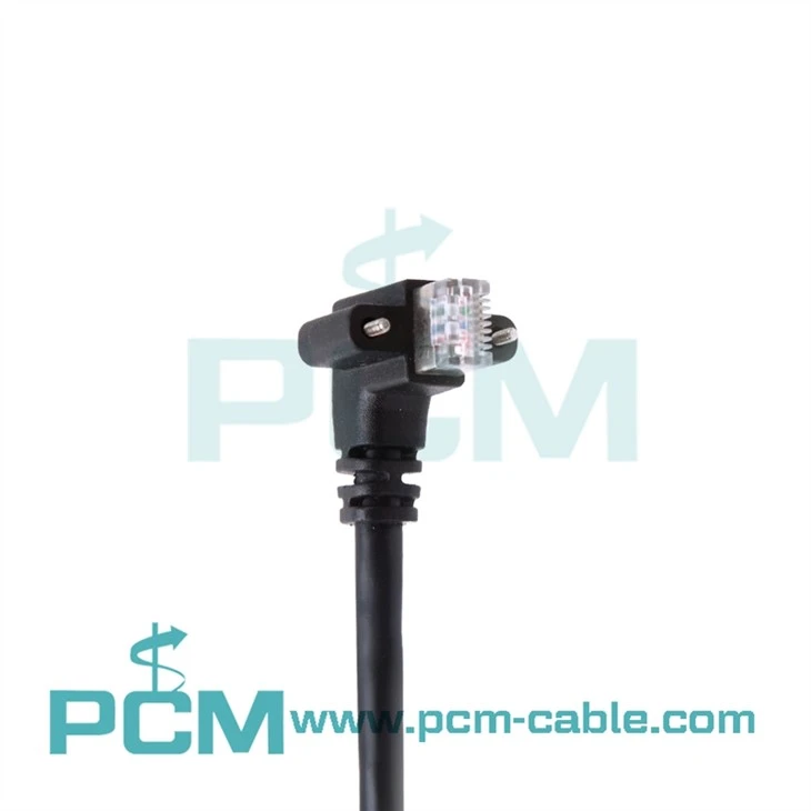 GigE kabel High Flex RJ45 horizontalni lijevi izlaz s udubljenim vijcima