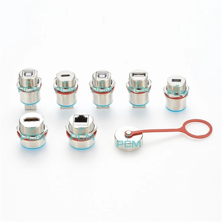 waterproof bulkhead connector rugged IP67 outdoor connector