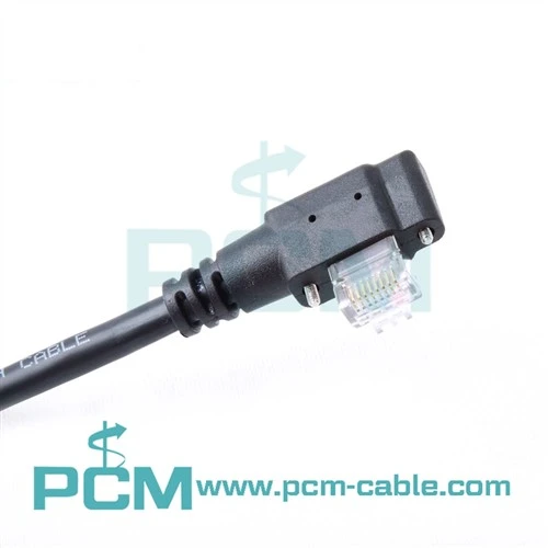 GigE kabl High Flex RJ45 vertikalni desni izlaz sa udubljenim zavrtnjima