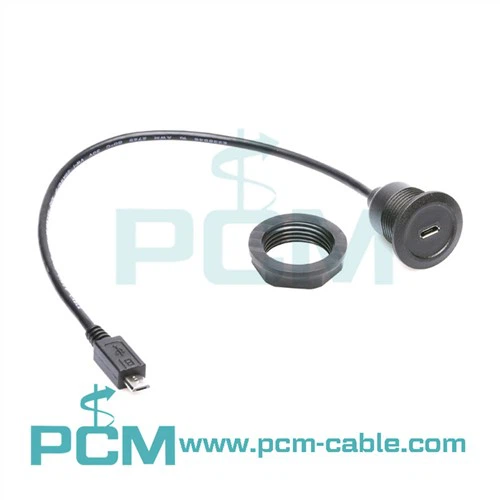 Micro B produžni kabel za montažu na okrugli panel