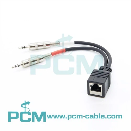 RJ45 za dvostruki 3,5 mm stereo kabelski adapter