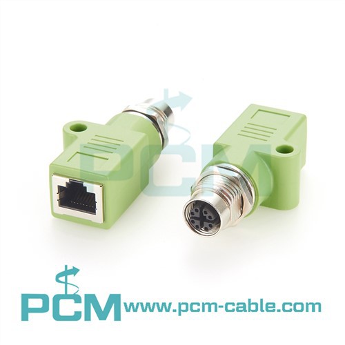 Industrijski M12 na RJ45 Ethernet i EtherCat adapter za montažu na panel