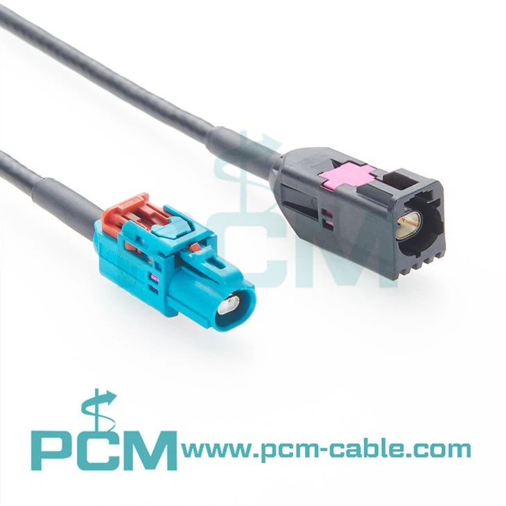 Vehicle Ethernet wiring harness GEMnet female to male cable