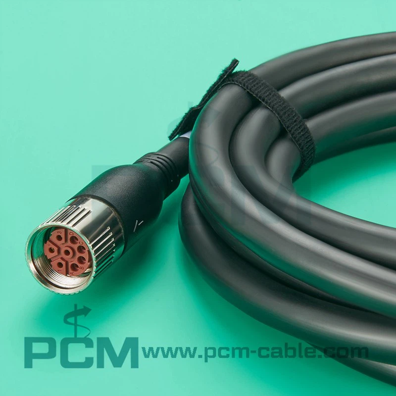 High-Flex M23 8 Pin Male to Female Cordset IP67 Molded Cable for Motion Systems High-Flex M23 8 Pin Male to Female Cordset IP67 Molded Cable for Motion Systems