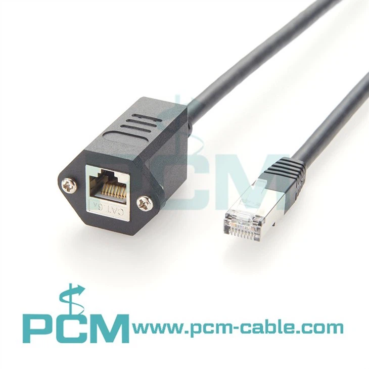 CAT6A extension cable CAT6A Panel mount cable
