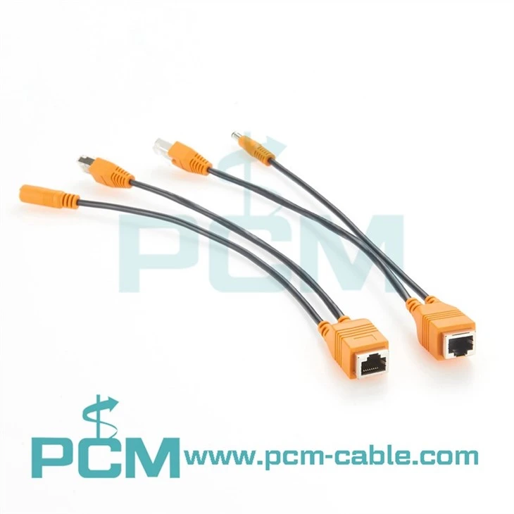 Cat5e Passive PoE Injector Cable 22AWG + 24AWG