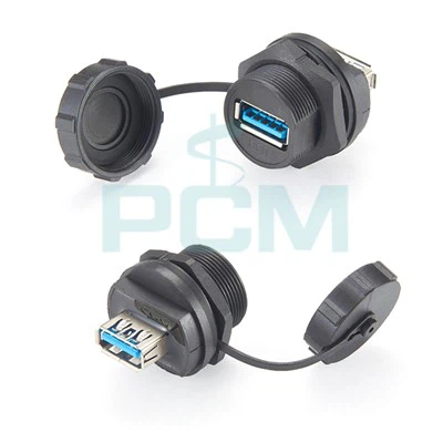 IP67 vodootporan USB 3.0 konektor USB ženski na ženski pregradni konektor