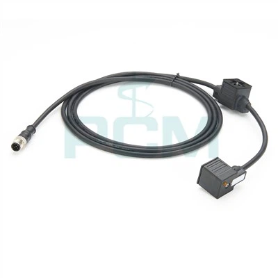M12 na kabel utikača dvostrukog ventila